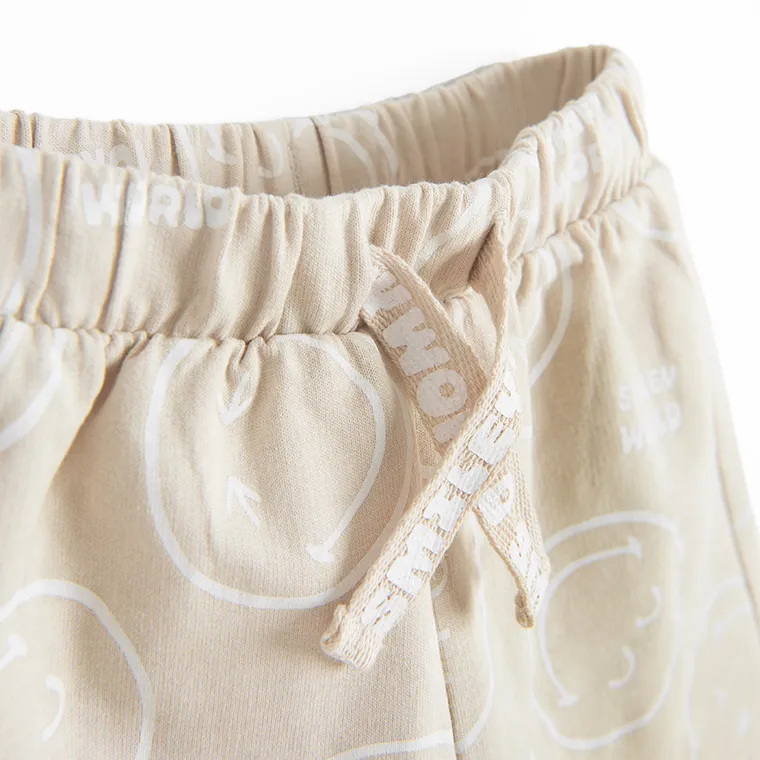 Cool Club, Szorty chłopięce, beżowe, SmileyWorld