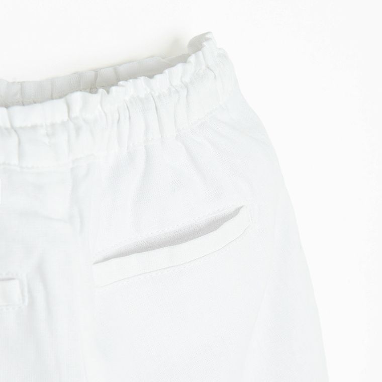 Cool Club, Szorty dziewczęce z lnem, białe