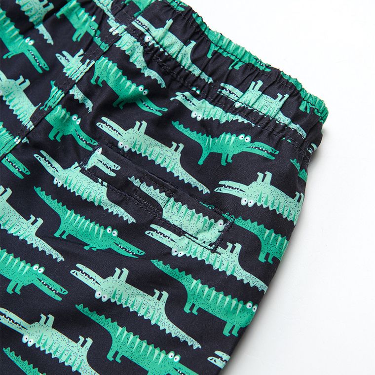 Cool Club, Szorty kąpielowe chłopięce, UV 50, granatowe, krokodyle