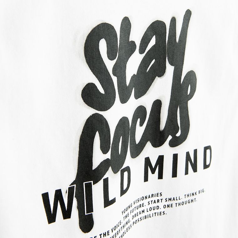 Cool Club, T-shirt chłopięcy bez rękawów, loose, biały