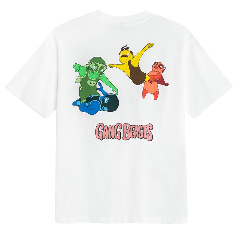 Cool Club, T-shirt chłopięcy, biały, Gang Beasts