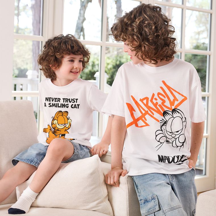 Cool Club, T-shirt chłopięcy, biały, Garfield