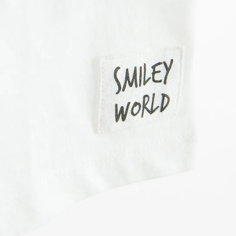 Cool Club, T-shirt chłopięcy, biały, SmileyWorld