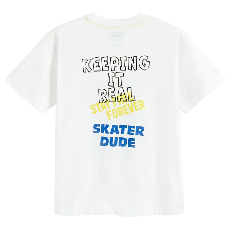 Cool Club, T-shirt chłopięcy, biały, SpongeBob