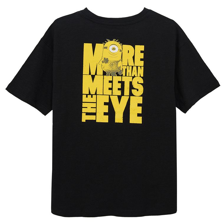 Cool Club, T-shirt chłopięcy, czarny, Minionki
