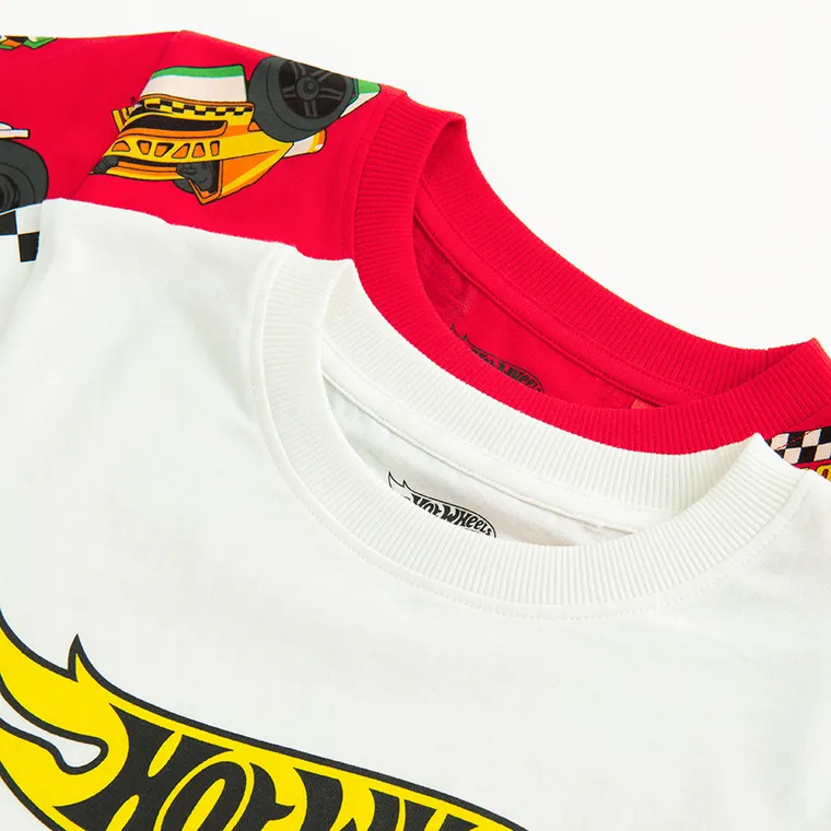 Cool Club, T-shirt chłopięcy, mix, Hot Wheels, zestaw, 2 szt.