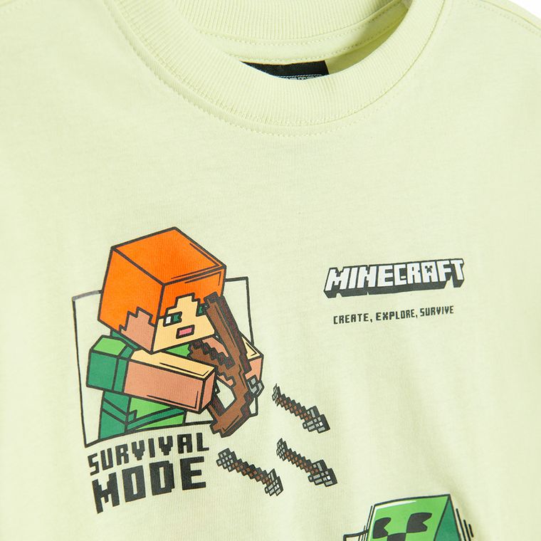 Cool Club, T-shirt chłopięcy, zielony, Minecraft