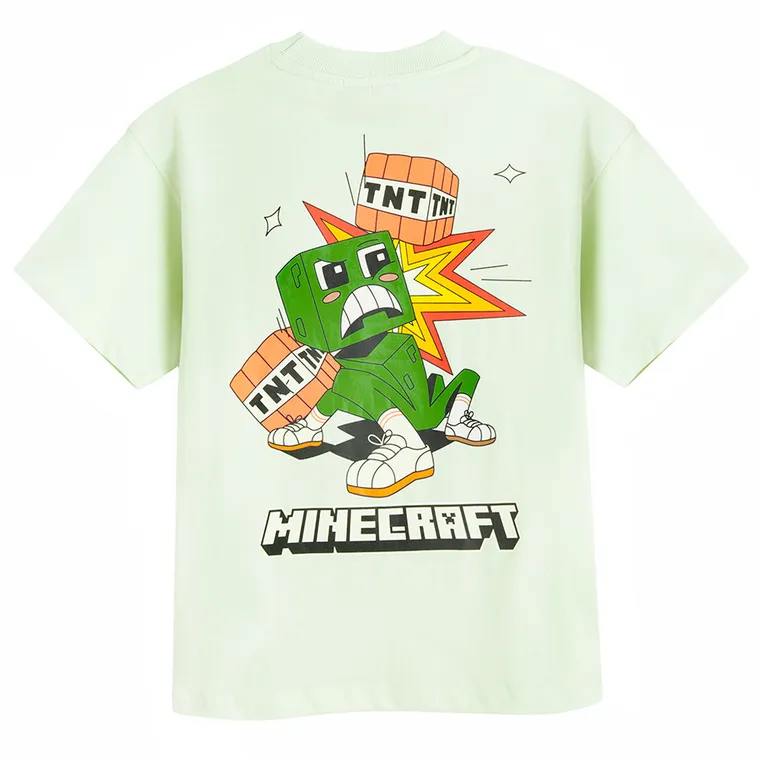 Cool Club, T-shirt chłopięcy, zielony, Minecraft
