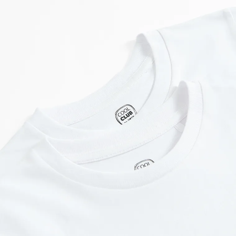 Cool Club, T-shirt dziecięcy, biały, zestaw, 2 szt.