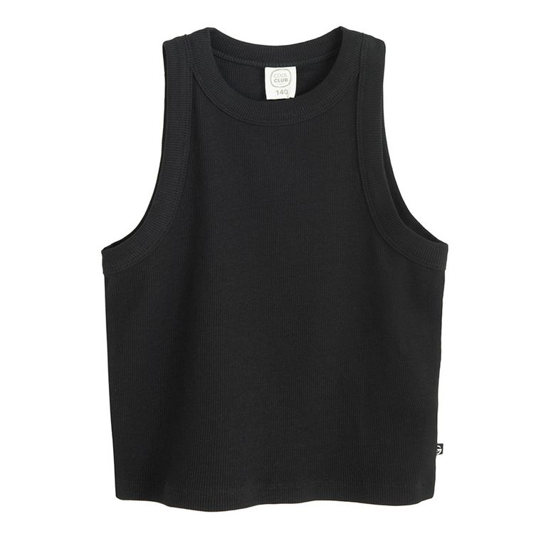 Cool Club, T-shirt dziewczęcy bez rękawów, prążkowany, mix, zestaw, 4 szt.