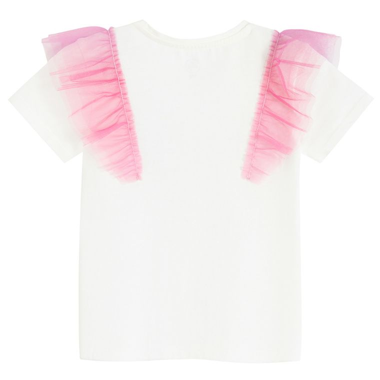 Cool Club, T-shirt dziewczęcy, biały