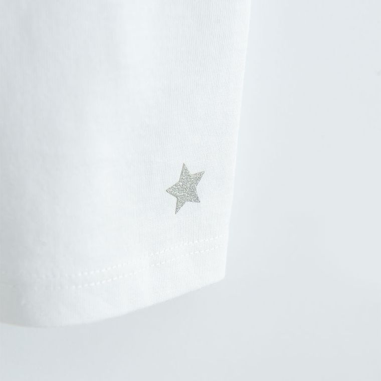 Cool Club, T-shirt dziewczęcy, biały, zestaw, 2 szt.