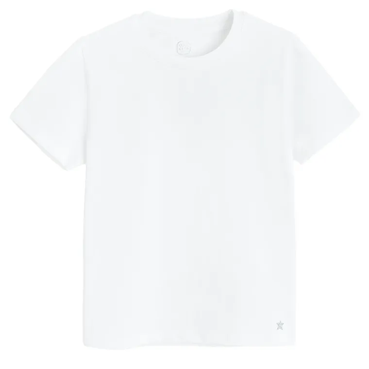 Cool Club, T-shirt dziewczęcy, biały, zestaw, 2 szt.