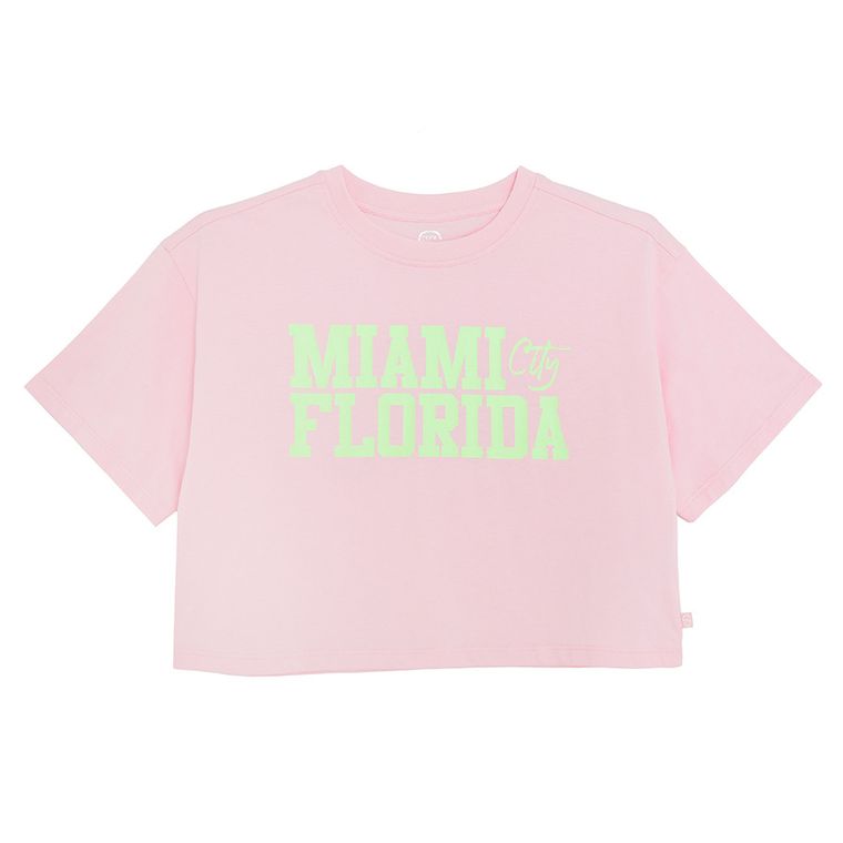 Cool Club, T-shirt dziewczęcy, crop top, mix, zestaw, 5 szt.