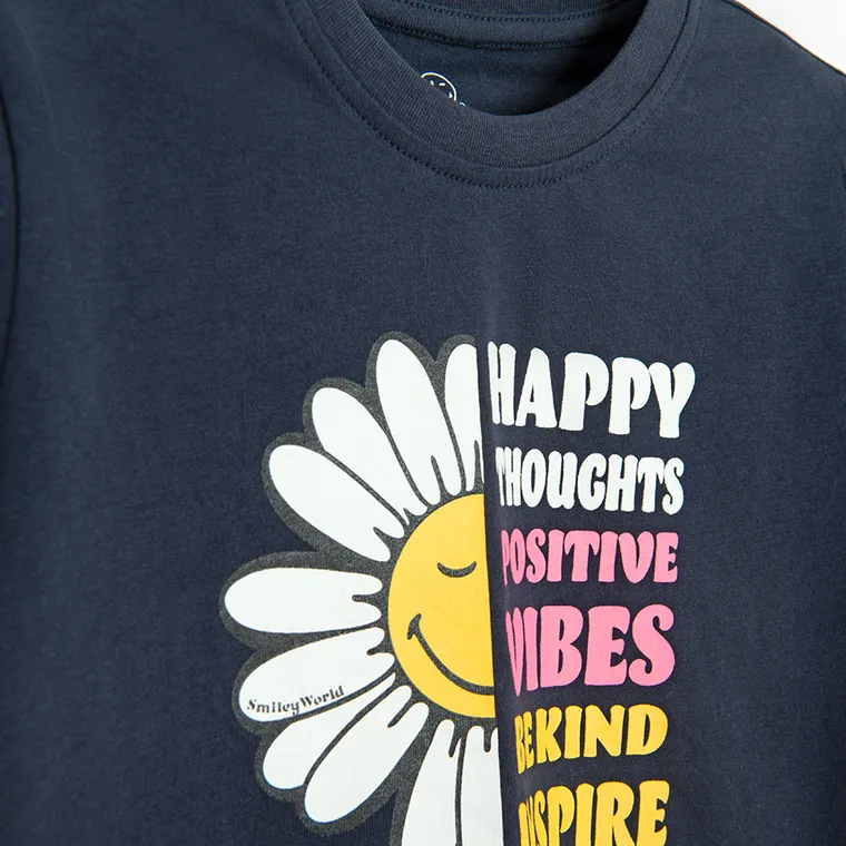 Cool Club, T-shirt dziewczęcy, mix, SmileyWorld, zestaw, 2 szt.