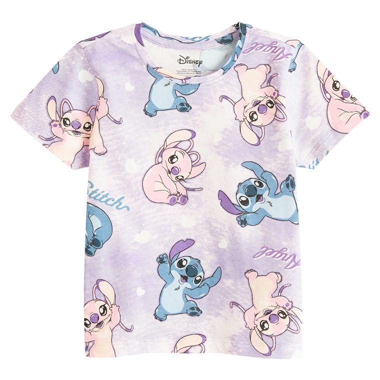 Cool Club, T-shirt dziewczęcy, mix, zestaw, 3 szt., Lilo i Stitch