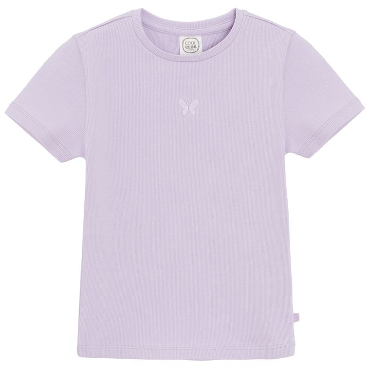 Cool Club, T-shirt dziewczęcy, prążkowany, mix, zestaw, 2 szt.