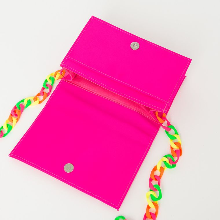 Cool Club, torebka z kolorowym łańcuszkiem, różowa