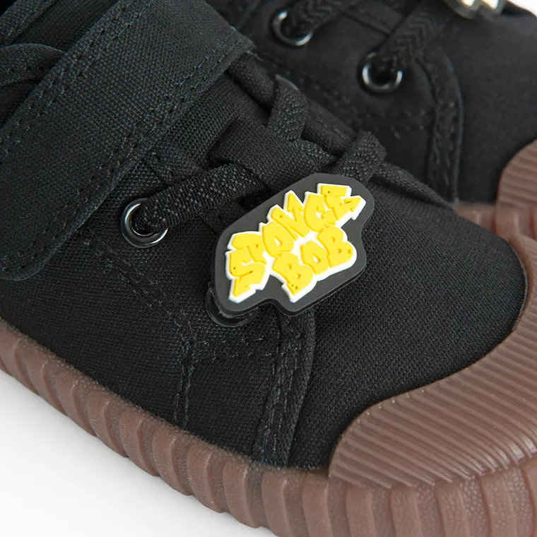 Cool Club, Trampki chłopięce, czarne, Zdrowa Stopa, podeszwa Barefoot, SpongeBob