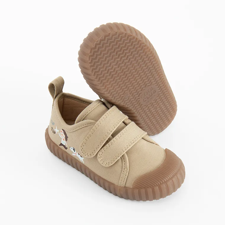 Cool Club, Trampki dziecięce, beżowe, Zdrowa Stopa, podeszwa Barefoot, Pucio