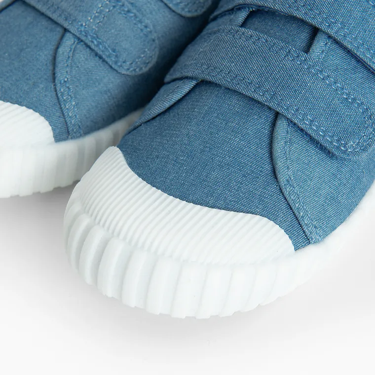 Cool Club, Trampki dziecięce, niebieskie, Zdrowa Stopa, podeszwa Barefoot