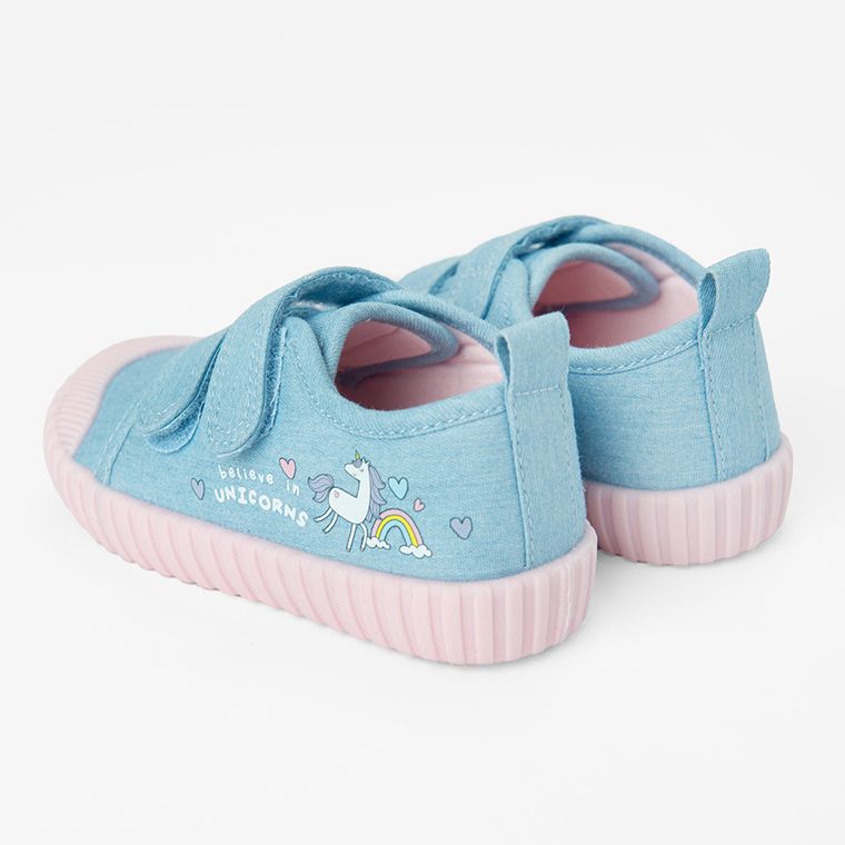 Cool Club, Trampki dziewczęce, niebieskie, Zdrowa Stopa, podeszwa Barefoot