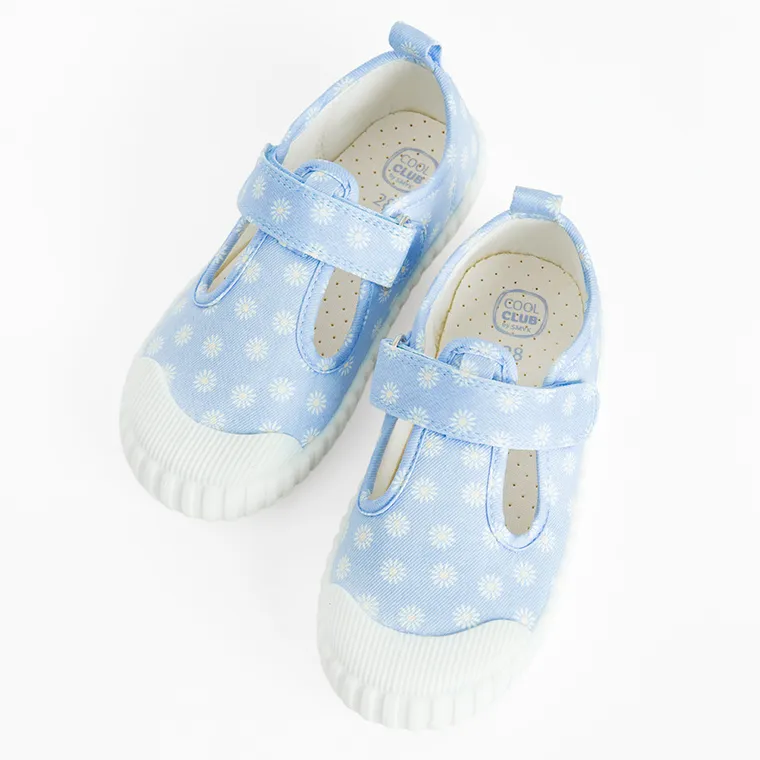 Cool Club, Trampki dziewczęce, niebieskie, Zdrowa Stopa, podeszwa Barefoot