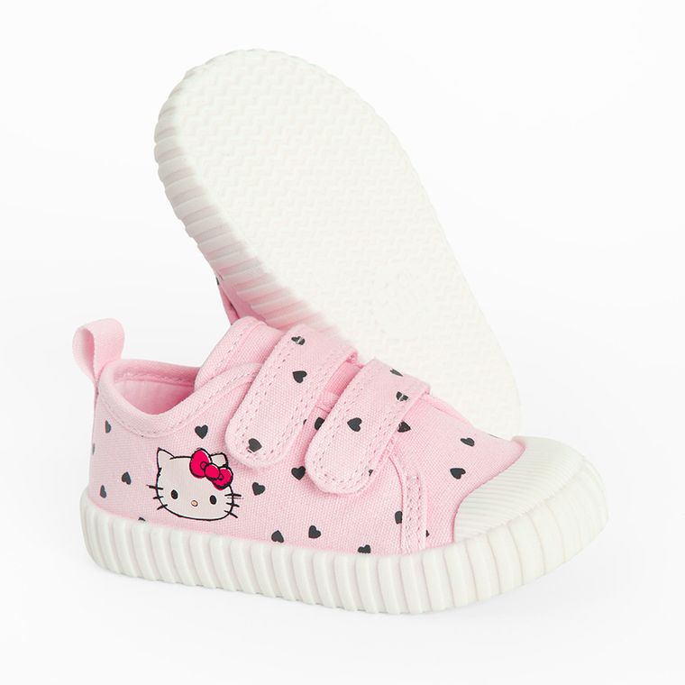Cool Club, Trampki dziewczęce, różowe, Zdrowa Stopa, podeszwa Barefoot, Hello Kitty