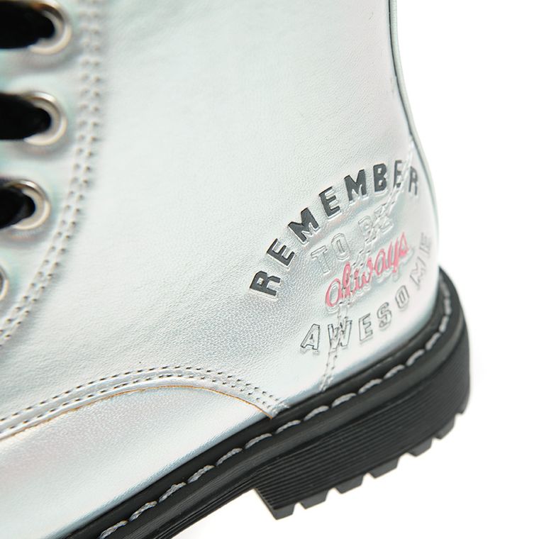 Cool Club, Trzewiki dziewczęce, ocieplane, srebrne, holograficzne