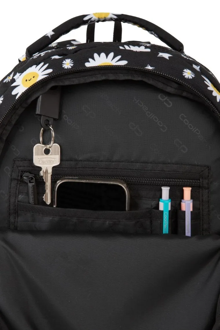CoolPack, Jerry, plecak szkolny, 3-komorowy, Daisy Black