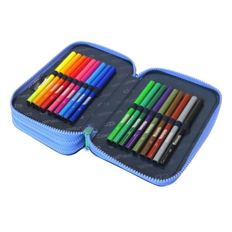 CoolPack, Jumper 3, piórnik rozkładany, potrójny, z wyposażeniem, Bunnyland