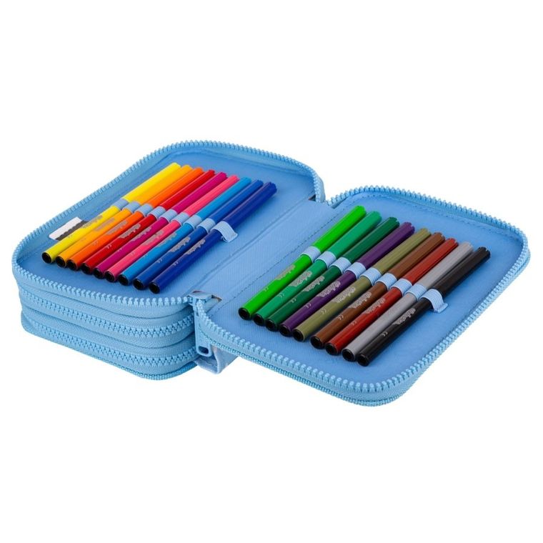 CoolPack, Jumper 3, piórnik rozkładany, potrójny, z wyposażeniem, Daisy Sun