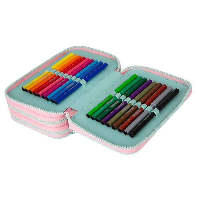 CoolPack, Jumper 3, piórnik rozkładany, potrójny, z wyposażeniem, Gradient Strawberry