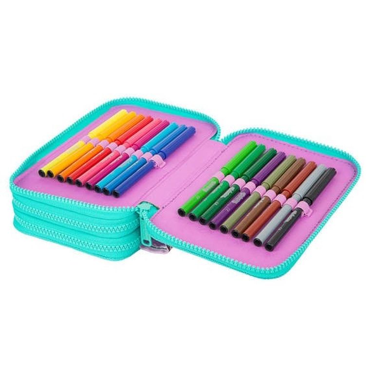 CoolPack, Jumper 3, piórnik rozkładany, potrójny, z wyposażeniem, Happy Donuts