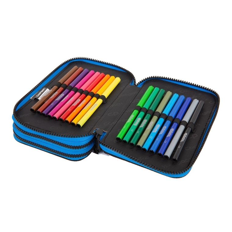 CoolPack, Jumper 3, piórnik rozkładany, potrójny, z wyposażeniem, T-Rex