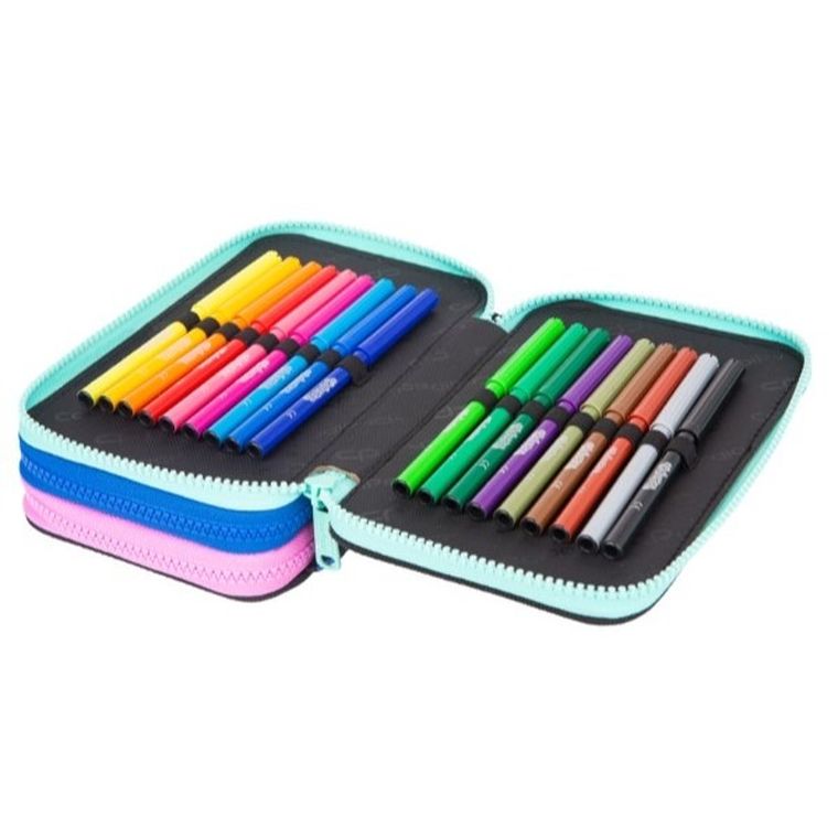 CoolPack, Jumper 3, piórnik rozkładany, potrójny, z wyposażeniem, Tennis Star