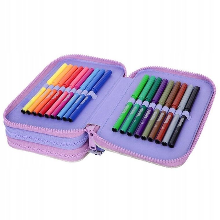 CoolPack, Jumper 3, piórnik rozkładany, potrójny, z wyposażeniem, White Bunny