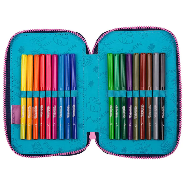 CoolPack, Lilo i Stitch, Jumper 3, piórnik rozkładany, potrójny, z wyposażeniem, Blue