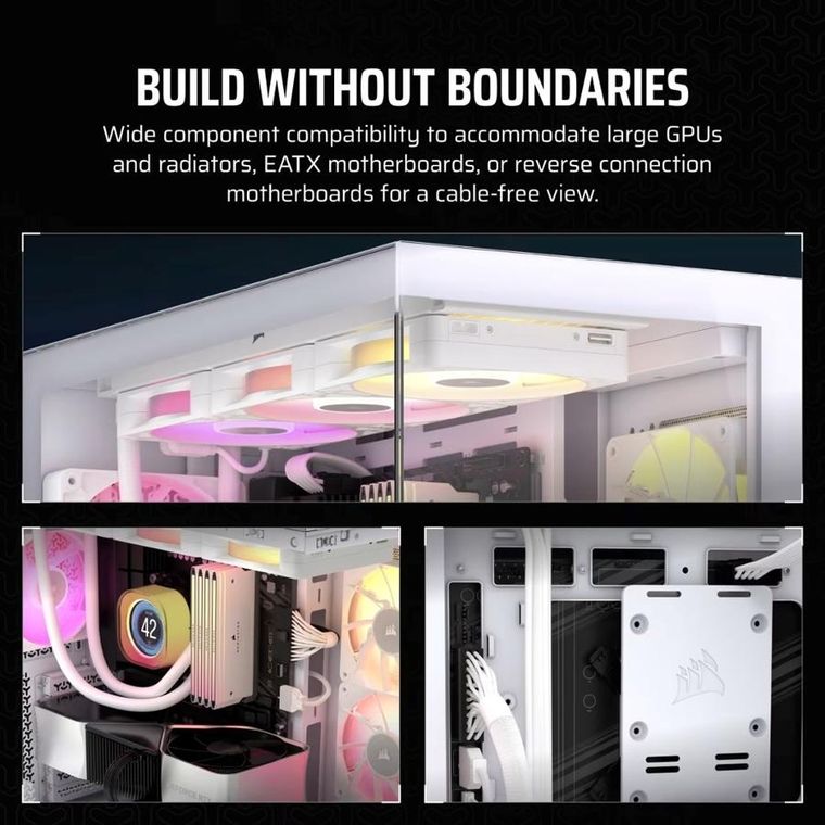 Corsair, obudowa komputerowa, 3500X LXR LINK, Tempered Glass, Mid-Tower, biała