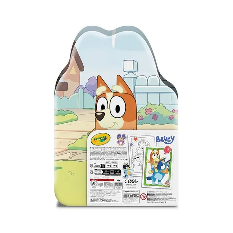 Crayola, Bluey, zestaw artystyczny z kolorowankami, naklejkami i flamastrami, 47 elementów