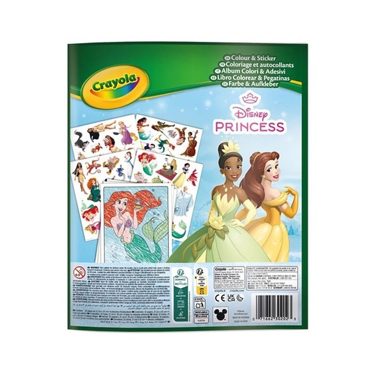 Crayola, Księżniczki Disneya, kolorowanka z naklejkami