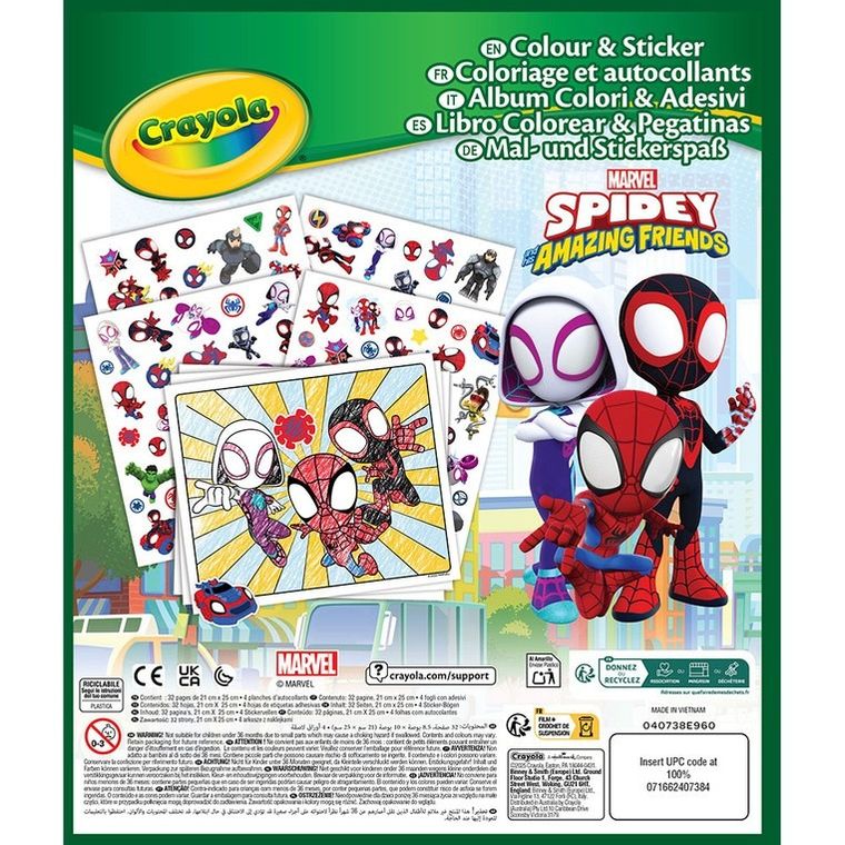 Crayola, Spidey i super-kumple, kolorowanka z naklejkami