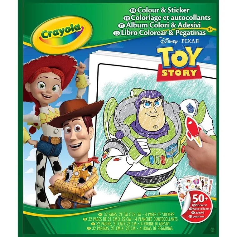 Crayola, Toy Story, kolorowanka z naklejkami