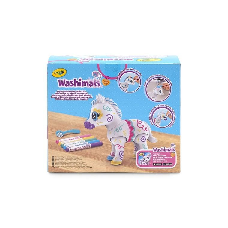Crayola, Washimals, Jumbo Pets, figurka do kolorowania zmywalnymi flamastrami, Kucyk Elvis