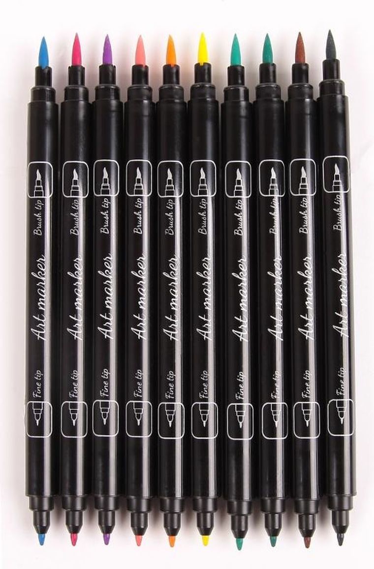 Cresco, markery artystyczne, dwustronne, pastelowe, 10 kolorów