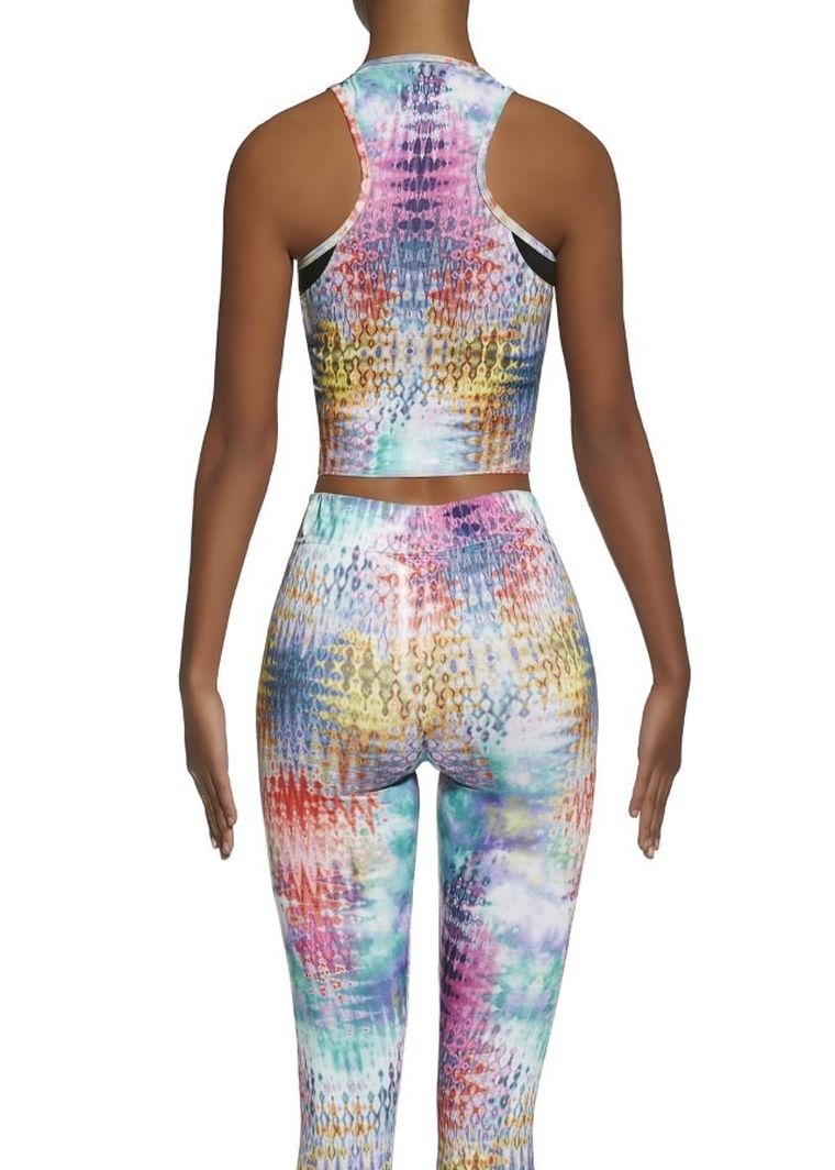 Crop-top sportowy damski, mix, Bas Black