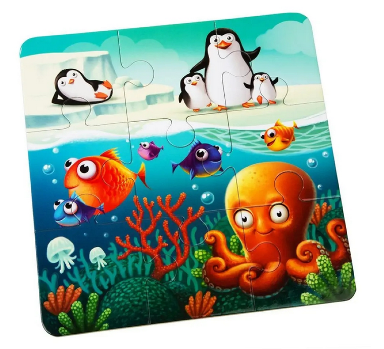 Cubika, Zwierzęta, puzzle 3w1, 50 elementów