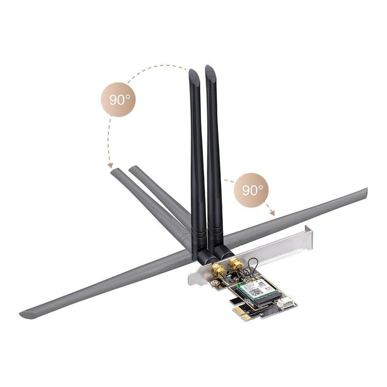 Cudy, karta sieciowa, WE3000 AX5400 Wi-Fi 6, BT 5.2 Intel AX210 PCIe