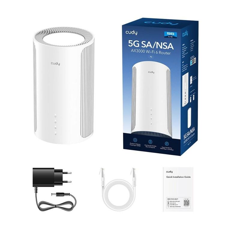 Cudy, router, P4 Wi-Fi 6 5G SA/NSA AX3000