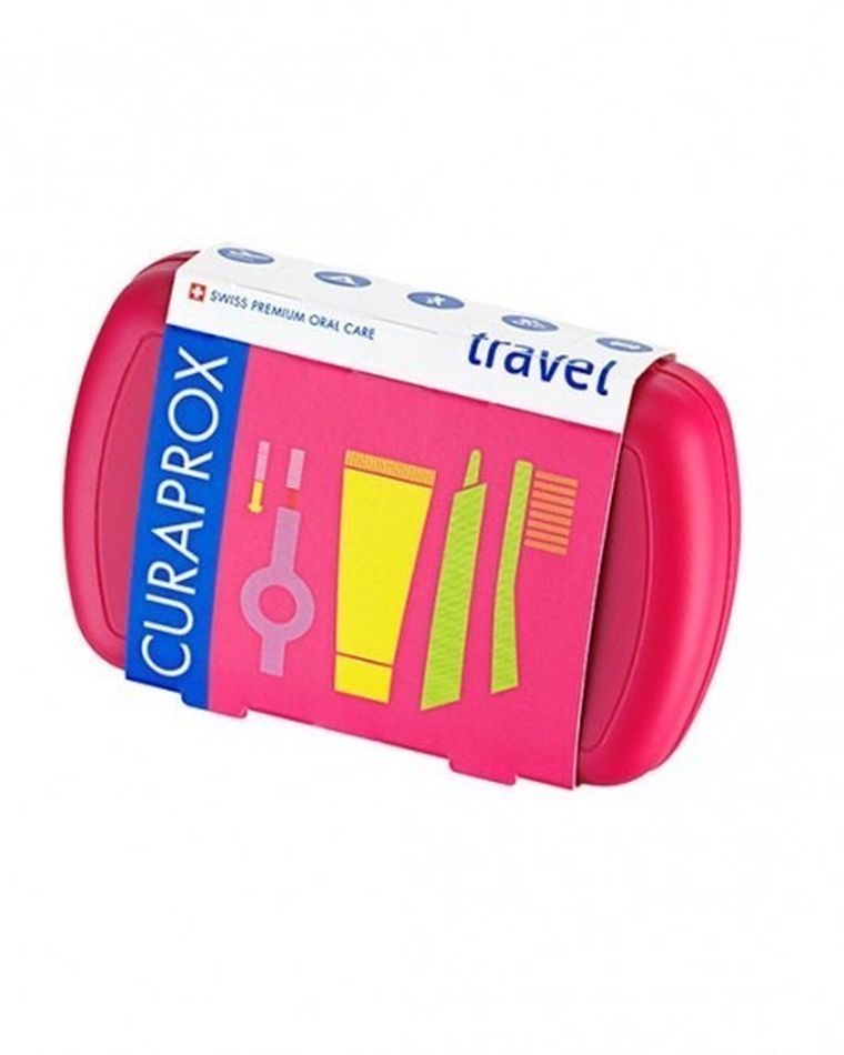 Curaprox, Travel set, zestaw turystyczny, czerwony